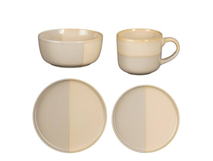 Service de table gris poterie h32xl28xl28.5cm