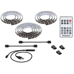 Paulmann LED Strip 75 Zoll, 3,1m, 5W, dimmbar, schwarz, farbwechsel RGB PAUL-78882