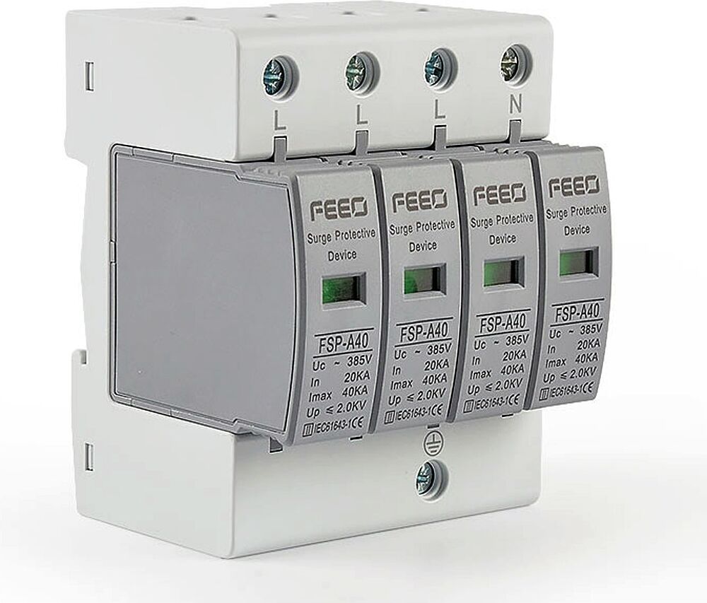 Scaricatore di sovratensione trifase 420V AC tipo 2   FEEO