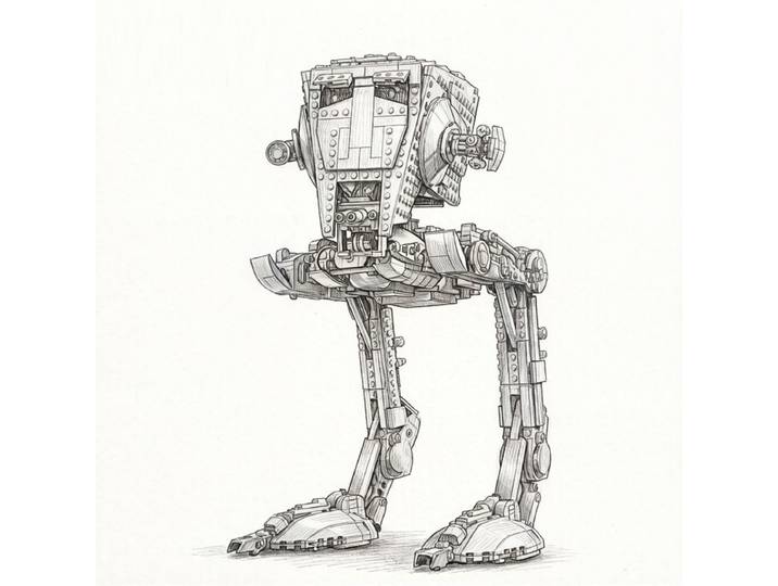 Nouveau Robot AT-ST 2026 de 1513 pièces en stock – Série Créative pour Décoration Intérieure – Cadeau Idéal Noël & Anniversaire
