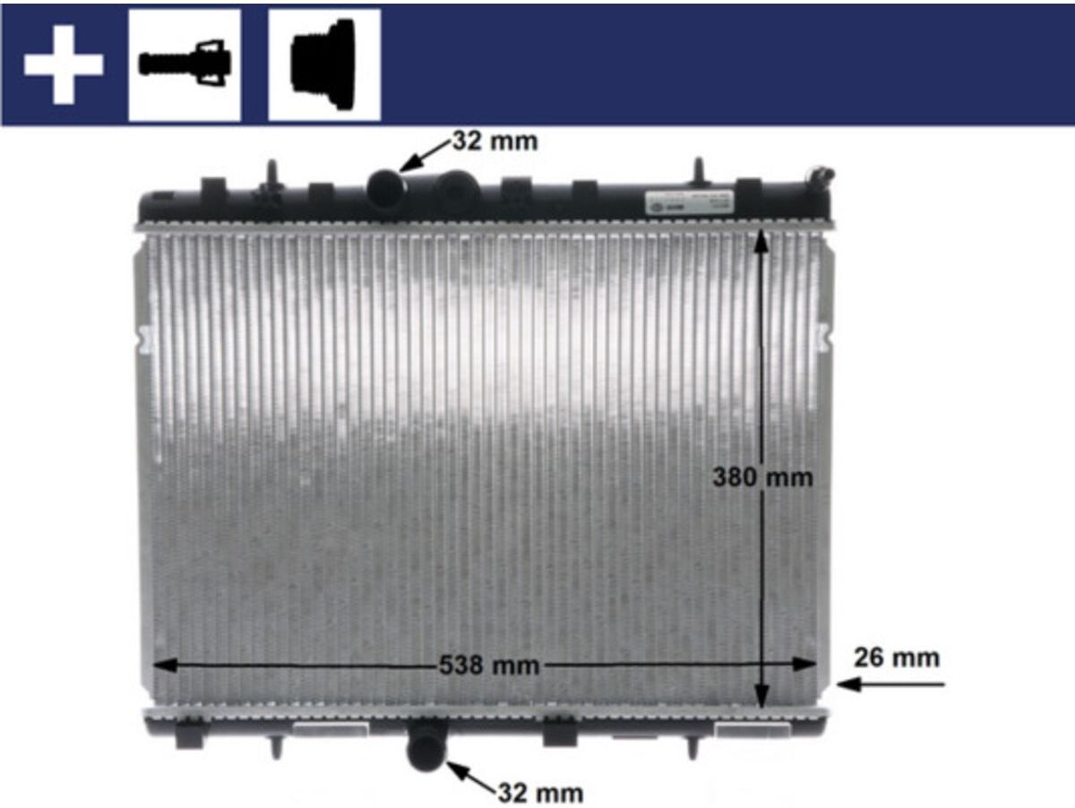 Motorradiateur  MAHLE CR 5 000S