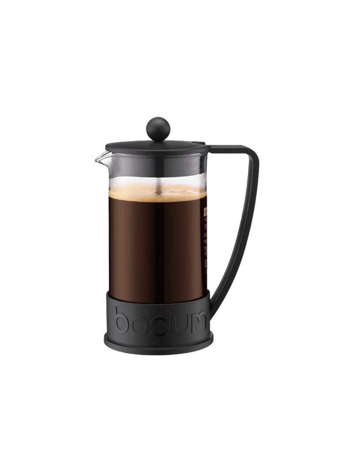 BODUM Brazil - french press - black - Size 16 x 10.6 cm - Height 22 cm - 1 L