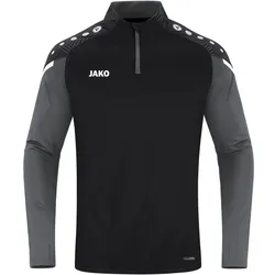 JAKO Performance Ziptop Kinder schwarz/anthra light 128