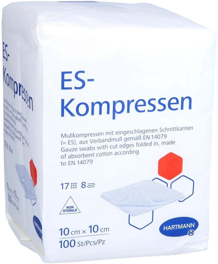 Es-kompressen unsteril 10x10 cm 8fach
