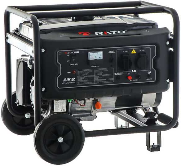 Benzin-Stromerzeuger Rato R3000 - mit Wagen - 2.7 Kw