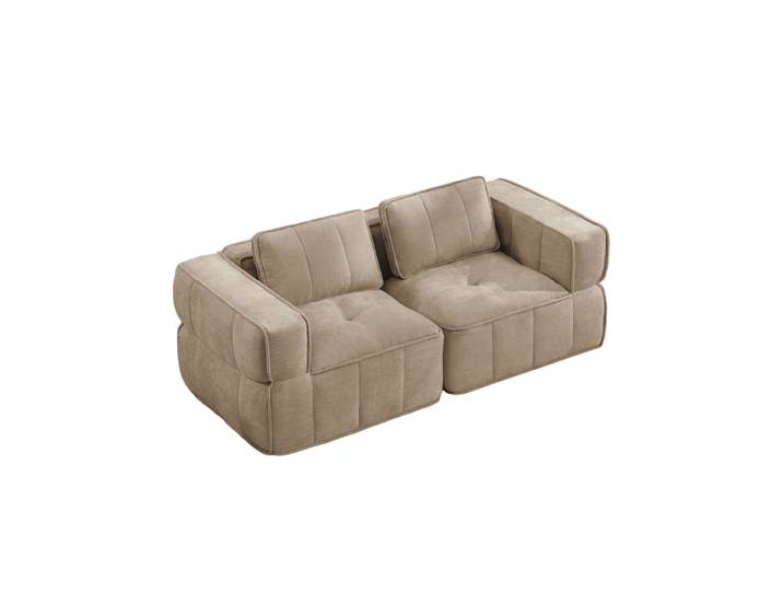 Canapé modulable en polyester sable