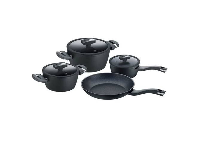 Berndes Topf-Set aus Aluminium, schwarz - Balance® Induction Enduro, Aluminium, schlaggeschmiedet