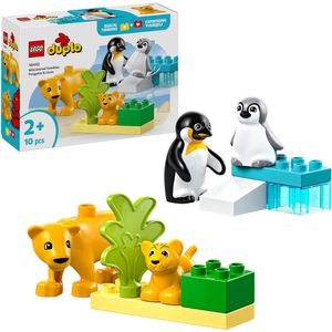 LEGO-DUPLO 10442 Wildtier-Familien: Pinguine und Löwen, ab 2 Jahre, 10 Teile