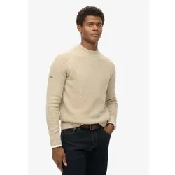 Superdry für Herren. M6110634A Dicker beiger Raglan-Pullover (L), Lässig, Polyester