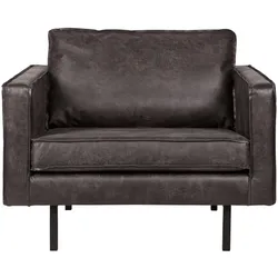 Sessel Rodeo aus Kunstleder, modernes Design, Schwarz, komfortabel gepolstert für Dein Zuhause