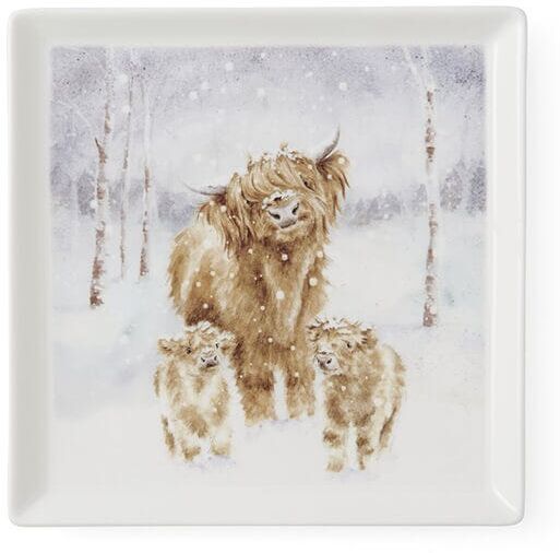 Wrendale Designs 'A Highland Christmas' Square Plate