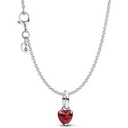 Pandora 21531 Damenhalskette Geschenk-Set Silber Rotes Chakra Herz