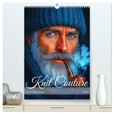 Knit Couture - Strick trifft Runway (hochwertiger Premium Wandkalender 2027 DIN A2 hoch), Kunstdruck in Hochglanz