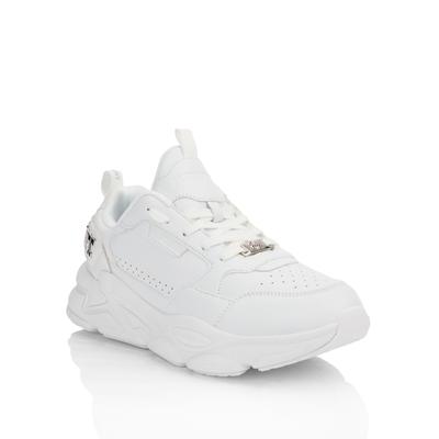 Sneaker PLEIN SPORT "Low-Top-Sneaker", Herren, Gr. 42, Normalschaft, weiß (01, weiß), Schuhe Sneaker