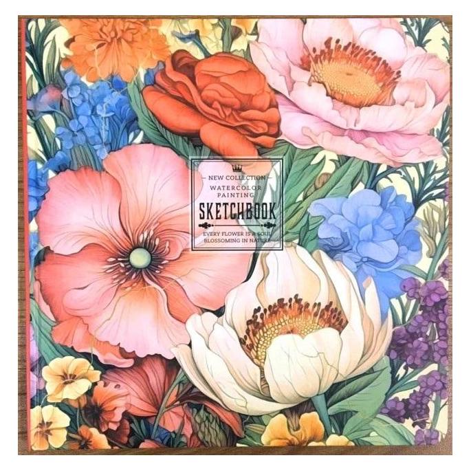 Teka Skizzenbuch 200x200 24K glatte Blumen FRISCH (20x20, Blanko) (47995469)