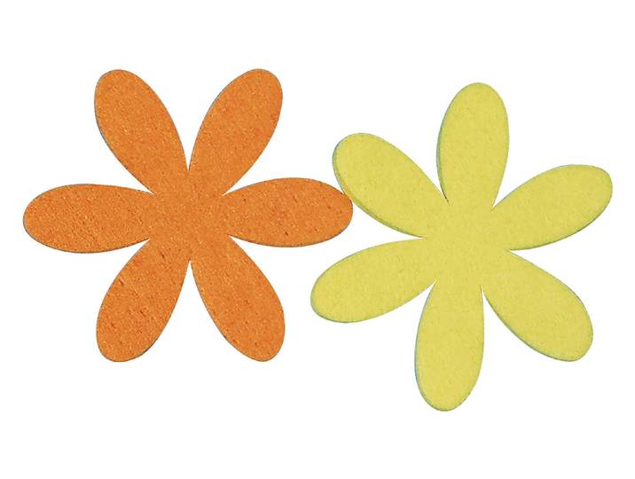 Rayher Filz-Margariten 6 und 9 cm 2 Farben 4 Stück