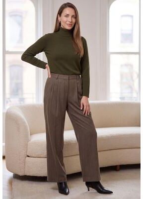 Plus Size Women's Carefree Cashmere Turtleneck by Jessica London in Dark Olive Green (Size 42/44) Sweater