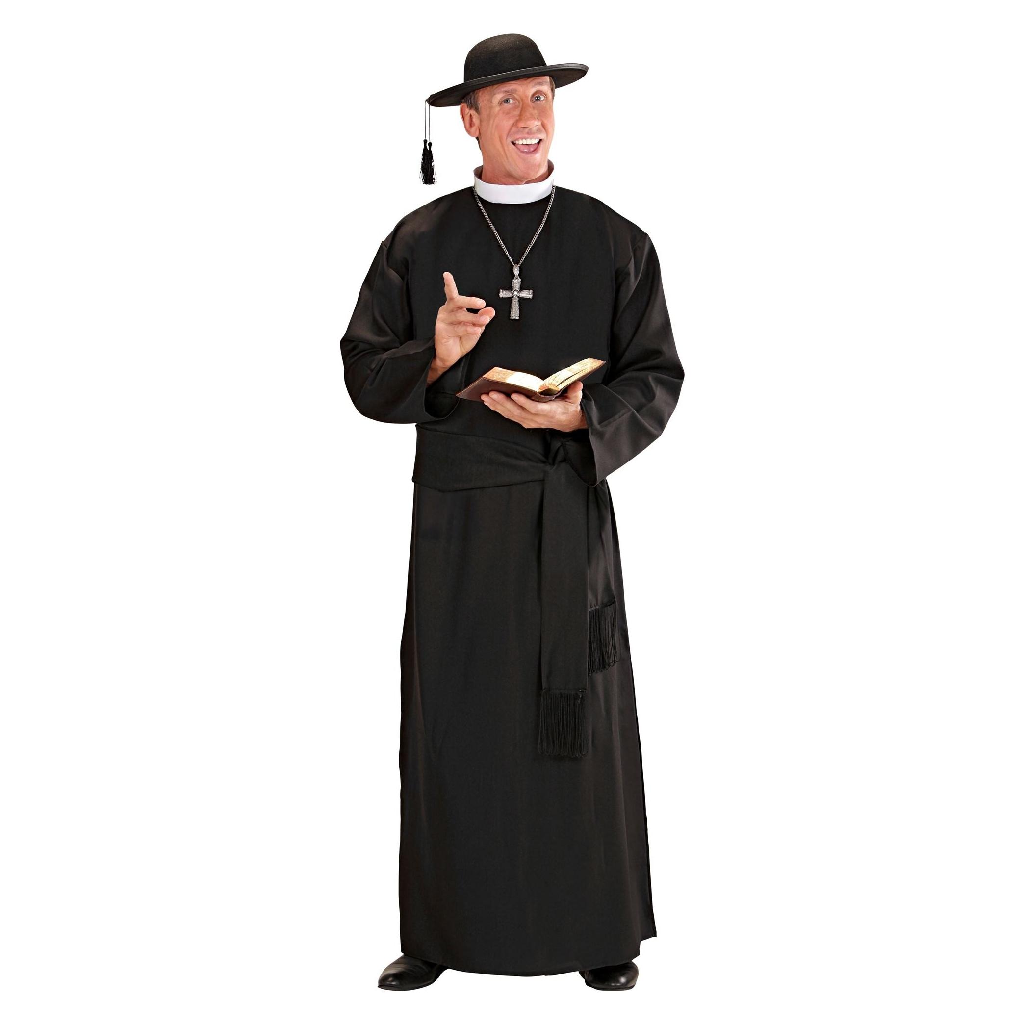 Widmann Kostüm Priester Camillo: Robe, Gürtel (S) (WI44571)