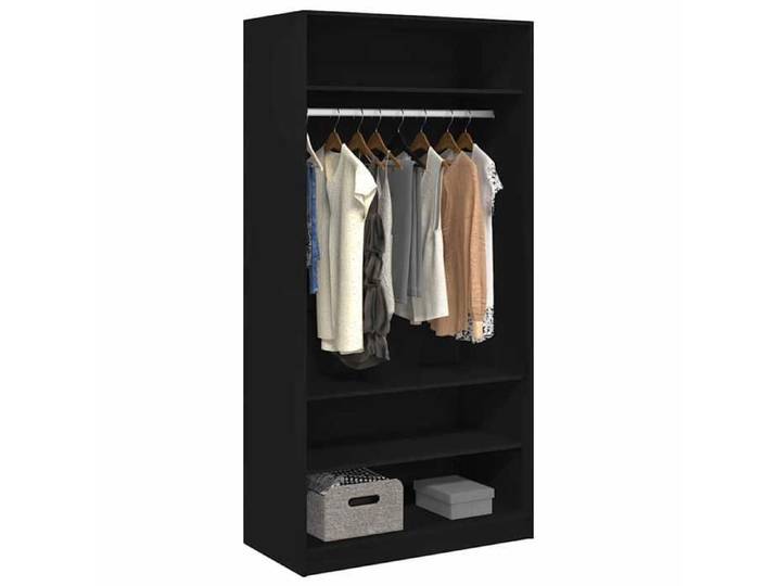Autumn Mega Sale Garde-robe - Vidaxl - Armoire penderie - grande espace - Noir 100x50x200 cm Bois d'ingénierie FR58511807056