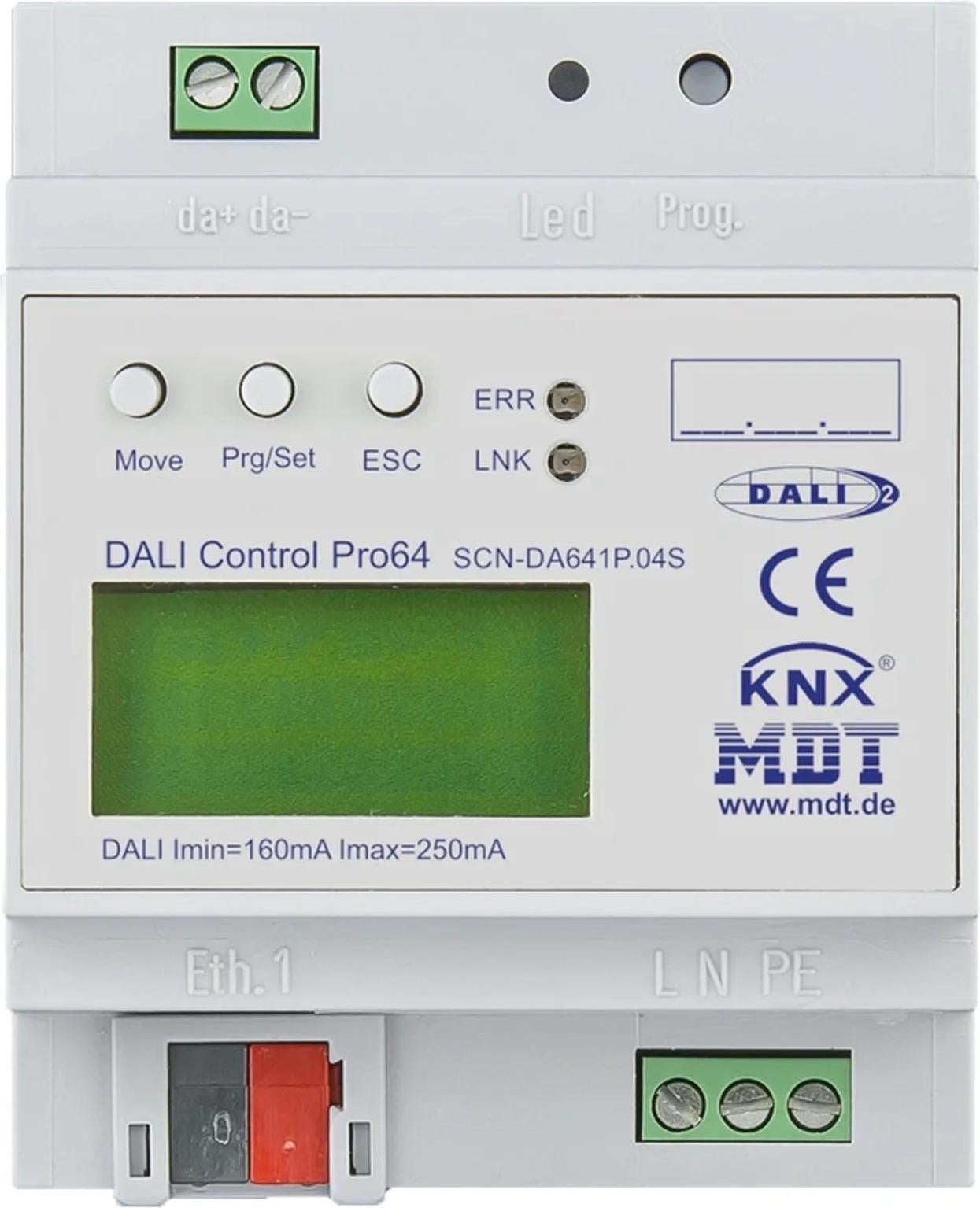 MDT KNX DALIControl IP-gateway PRO64 DALI-2 REG, 1 stuk