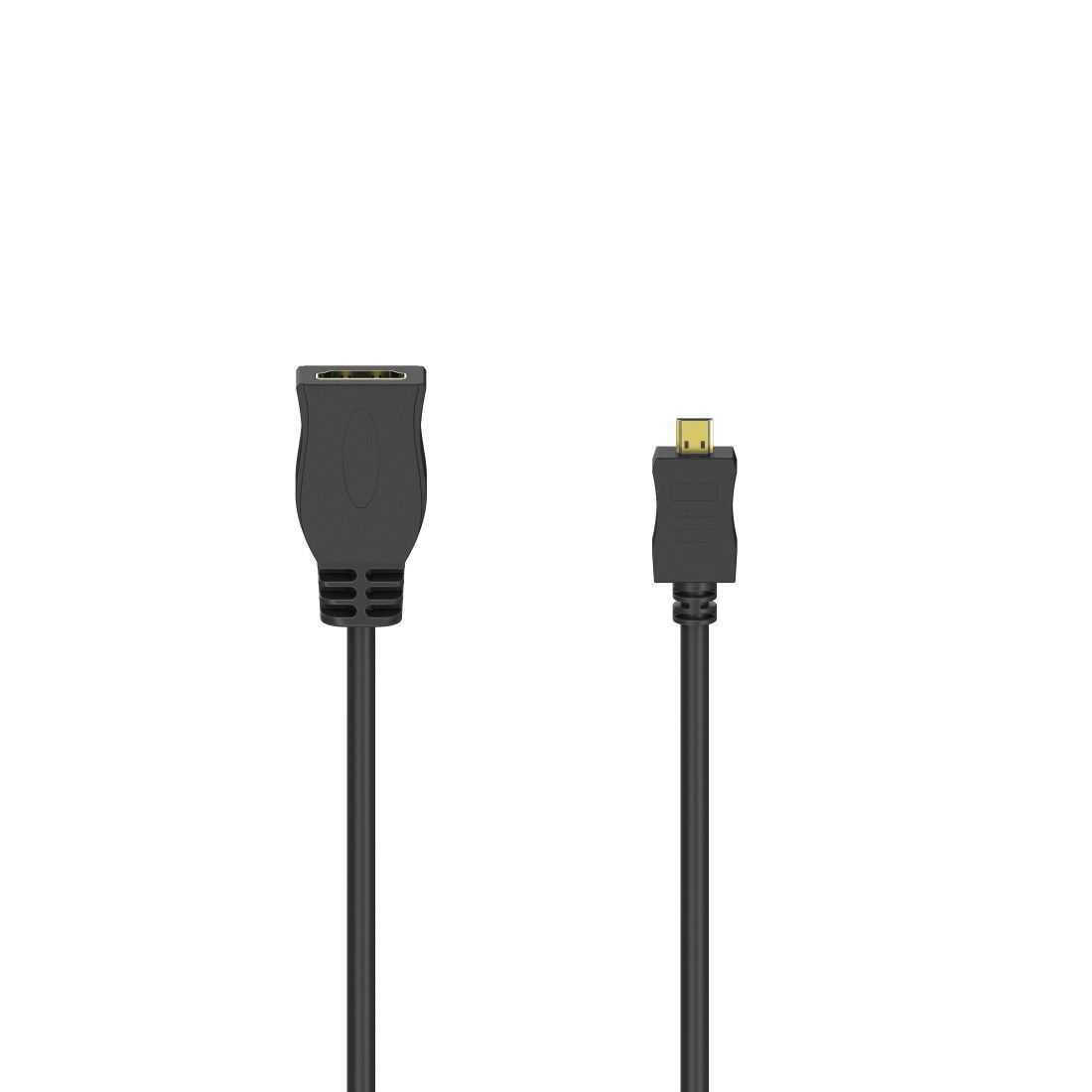 Hama 205168 10,2 Gbit/s Stecker Gerade HDMI auf HDMI Typ A (Standard) Buchse 0,1 m (Schwarz) 00205168