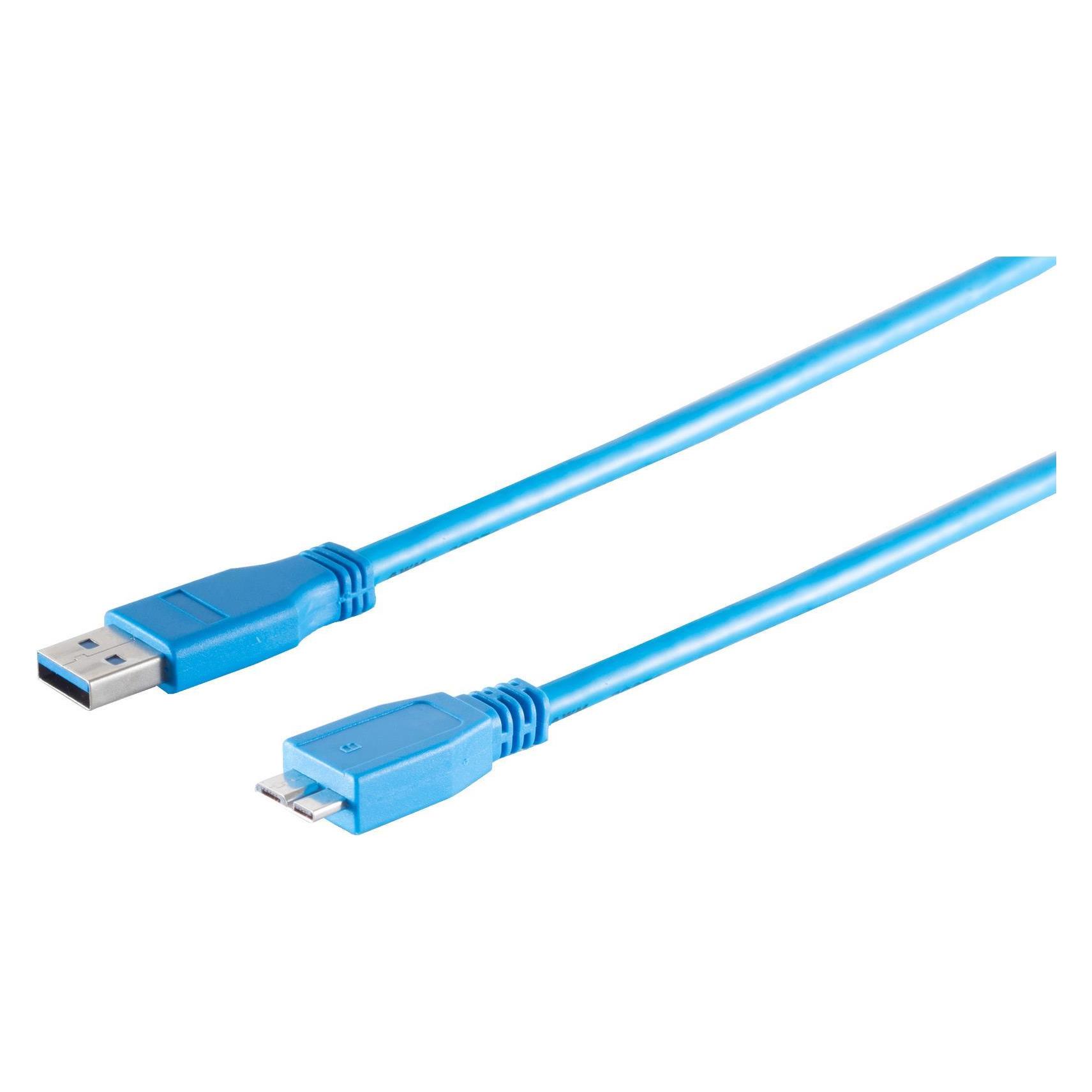 Helos USB-Kabel Micro-USB Typ B (M) bis USB Typ A (M) (5 m, USB 3.2 Gen 1) (014691)