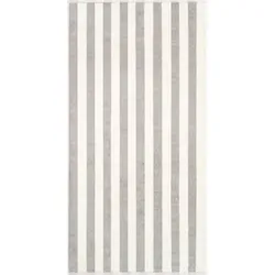 Bold Streifen Handtuch 50 x 100 cm, grau-weiß