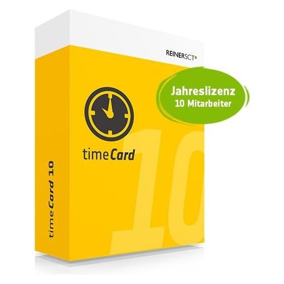 ReinerSCT Zeiterfassung Mitarbeiterlizenz timeCard 10 1 Jahr für 10u (2749651-301)