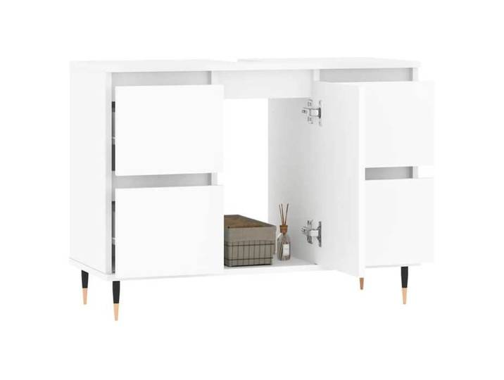 (TOP 2026)Armoire de salle de bain - 1 PC - SWEETY - Armoire Bas - Pour WC - blanc 80x33x60cm - Bois d'ingénierie 753568