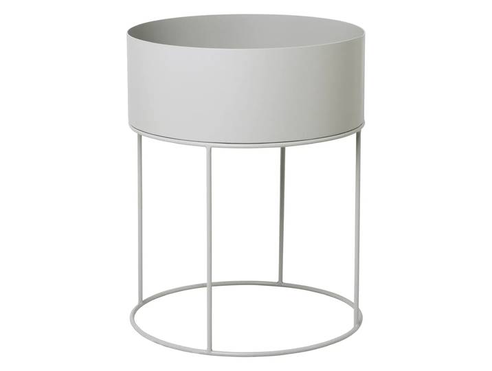 Ferm Living Support Ferm Living Plant Box rond gris clair