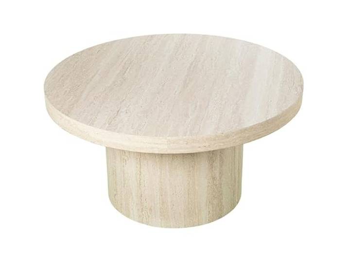 DRW Runder Couchtisch aus Naturholz, 42 x 80 x 80 cm
