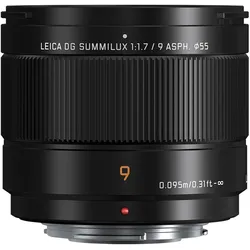 Panasonic Leica DG 9mm 1.7 (Micro Four Thirds, Micro Four Thirds), Objektiv, Schwarz