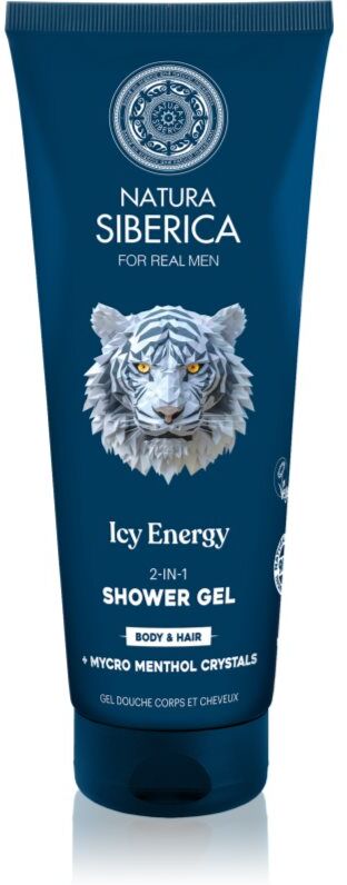 Natura Siberica Arctic Wild Icy Energy gel de douche et shampoing 2 en 1 pour homme 200 ml