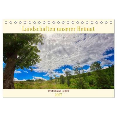 Landschaften unserer Heimat (Tischkalender 2027 DIN A5 quer), CALVENDO Monatskalender
