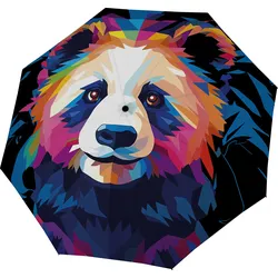 Modern.Art Automatik-Regenschirm, Panda-Motiv, mehrfarbig