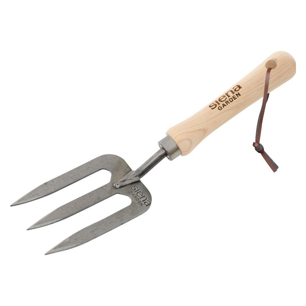 Siena Garden Handgabel geschmiedet 3 Zinken Handgriff Esche FSC 100 % (V17588)