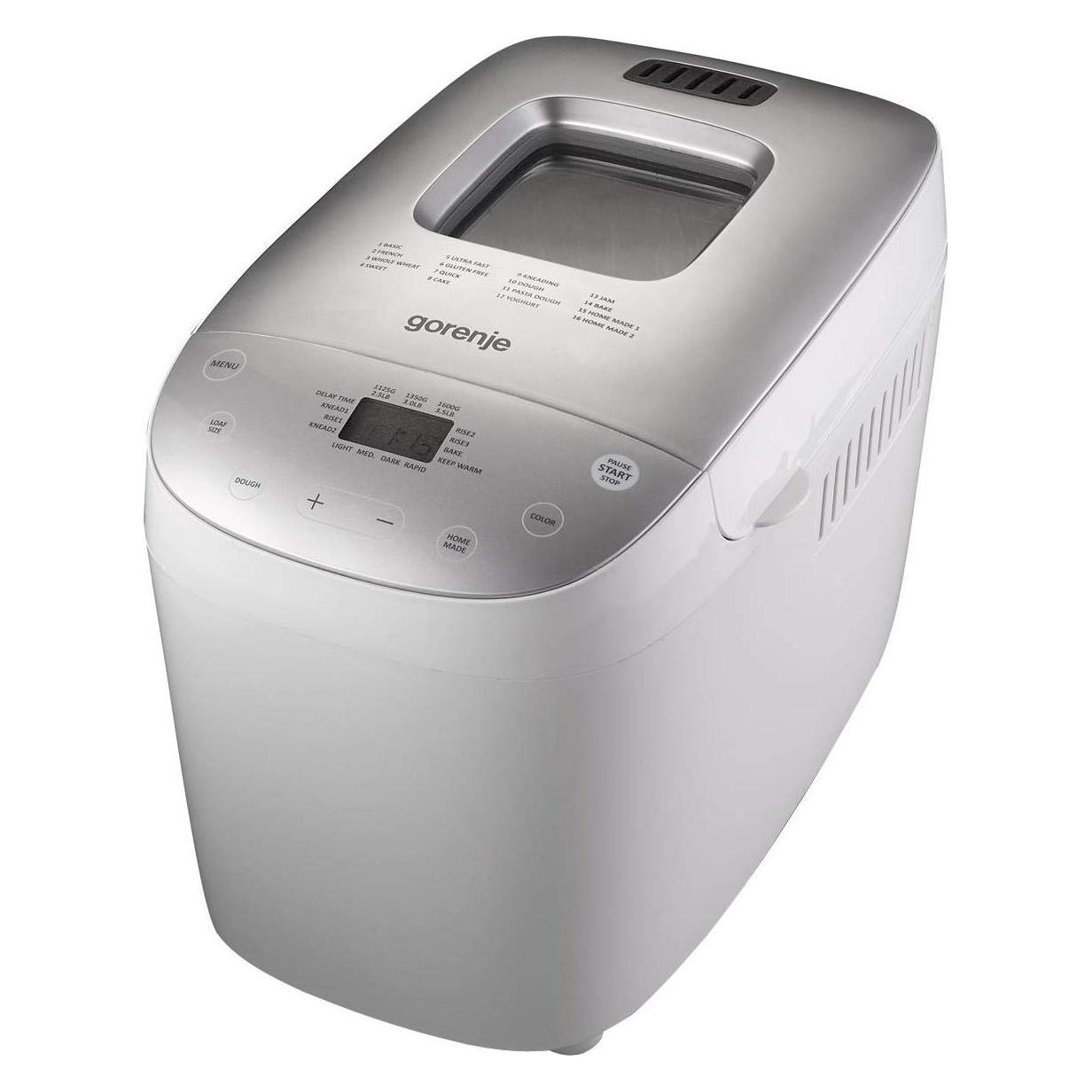 Gorenje Brotbackautomat BM1600WG Leistung 850 W, Anzahl Programme 16, LCD-Bildschirm, Weiss/Silber (BM1600WG)