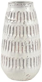 Atlas Lighting and Home Atlas Murial White Glazed Terracotta Vase