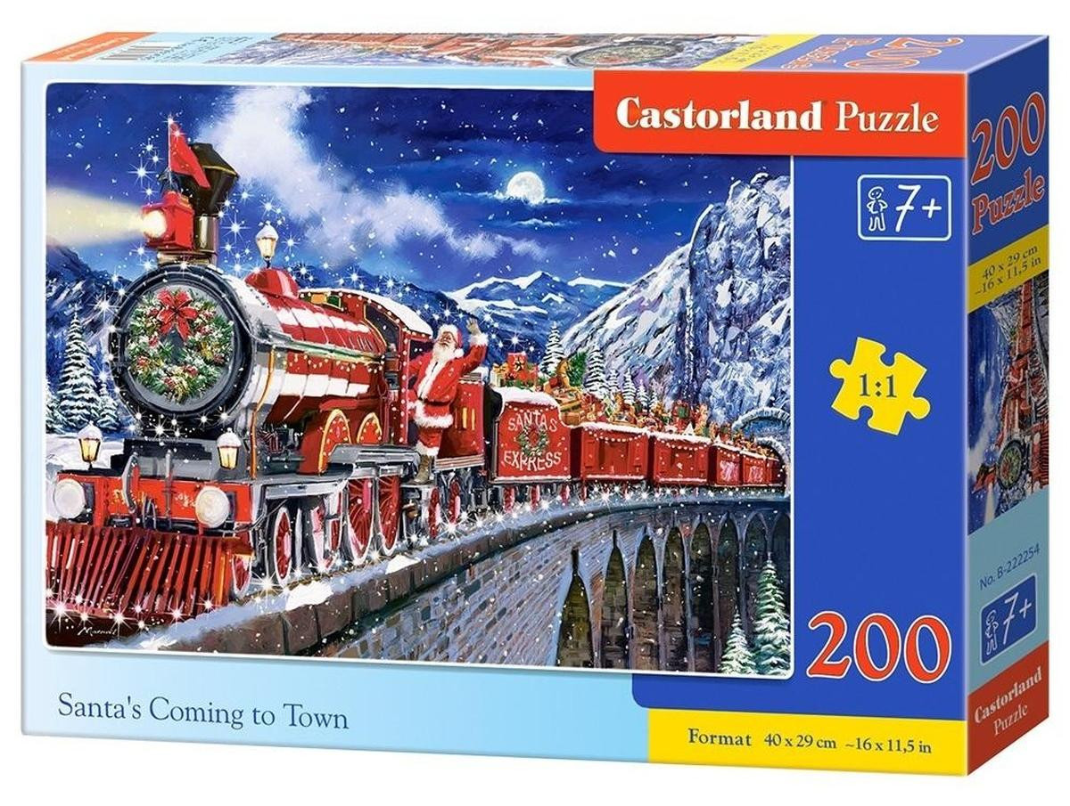 Castorland Puzzel Santa komt naar de stad, 200 stukjes