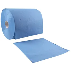 franz mensch HygoClean Putzpapierrolle, blau, 3-lagig, 1.000 Blatt 22*35cm, 350 Laufmeter, Haushaltspapier, Blau
