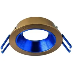 Rutec ALU12218 Einbauring MixMi, schwenkb.,ru, Aluminium bronzegold/dunkelblau