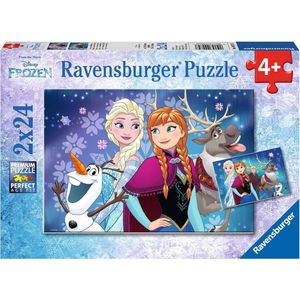 Ravensburger Puzzle 09074, Disney Frozen - Nordlichter, 2x 24 Teile, ab 4 Jahre