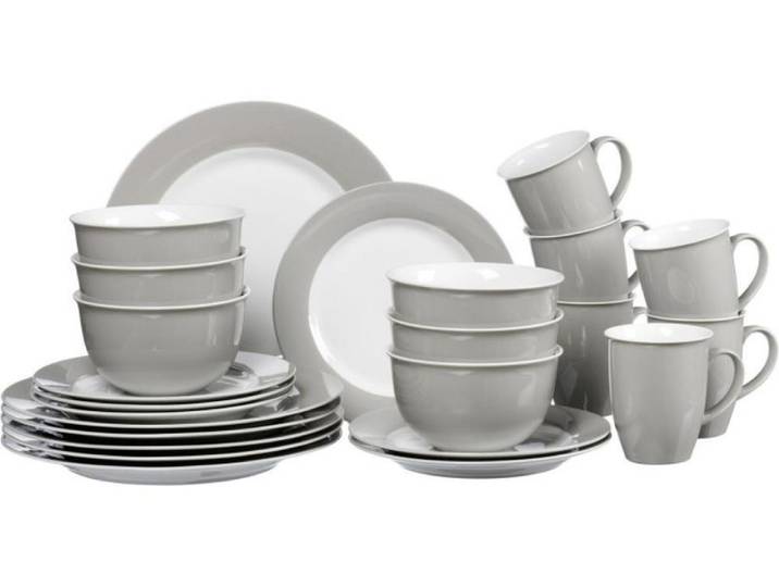 Geschirr-Serie Doppio Grau - Kombiservice 24tlg. Doppio grau