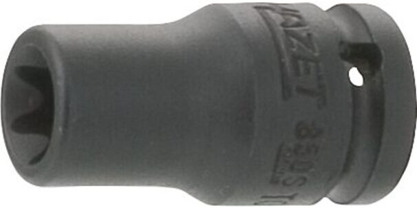 HAZET Schlag- Maschinenschrauber Steckschlüssel-Einsatz TX 850S-E10 Vierkant hohl 6,3 mm (1/4 Zoll) Außen TX Profil E10)