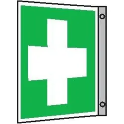 SafetyMarking, Sicherheitskennzeichnung, ErsteHilfeSchild Winkel Erste Hilfe 35x
