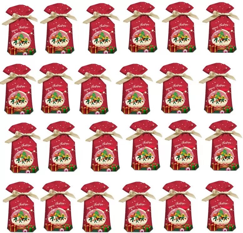 INF Weihnachts-Süßigkeitstüten mit Glaskugel-Design 12x17cm (50 Stück) - Festliche Geschenkverpackung