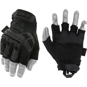 Mechanix Arbeitshandschuhe M-Pact Fingerless, Covert, Kunstleder, schwarz, Größe 8 / M