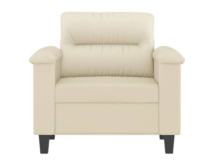 Promo 2026 1 pcs Fauteuil simple - adulte/enfant - SARAZYJ - Meuble de salon - Crème 60 cm Similicuir - S4055069