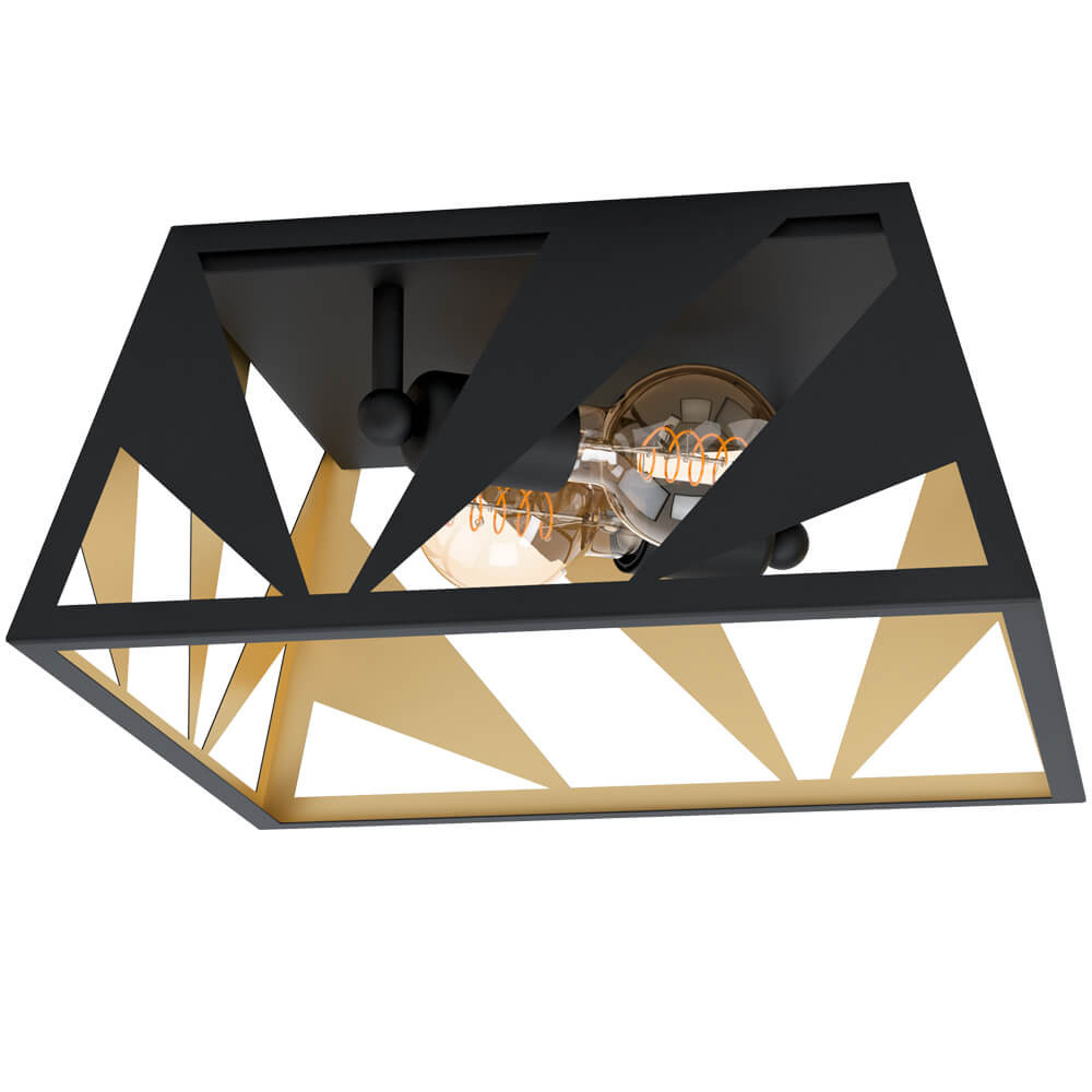 Strakke plafondlamp Tabloncito Stars of Light zwart metalen