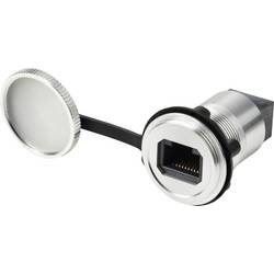 TRU COMPONENTS TRU COMPONENTS RJ45/CAT5 Einbaubuchse, Buchse/Buchse, IP67, Metall, Silber TC-14378432 Buchse RJ45/CAT5 Einbaubuchse Silber 1 St.